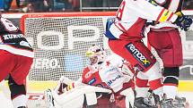 Hokejová extraliga: Mountfield HK - HC Slavia Praha.