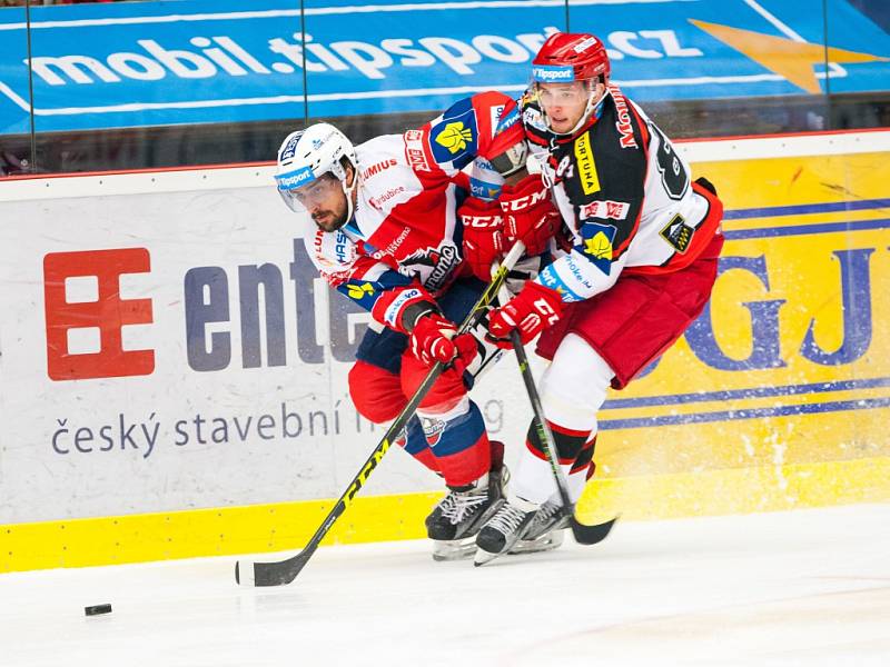 Hokejová extraliga: Mountfield HK - HC Dynamo Pardubice.