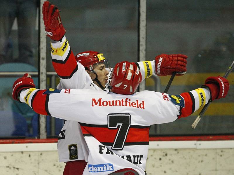 Hokejová extraliga: Mountfield HK - PSG Zlín.