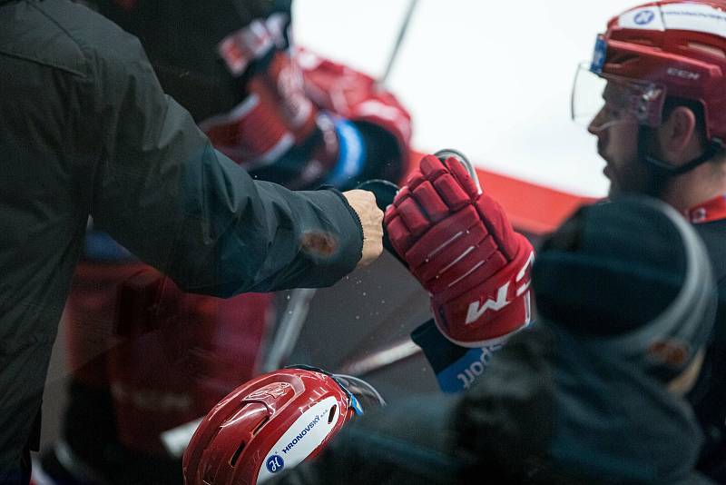 Hokejová extraliga: Mountfield HK - PSG Berani Zlín.