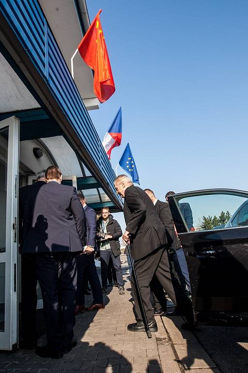 Prezident Miloš Zeman na návštěvě v Červeném Kostelci.