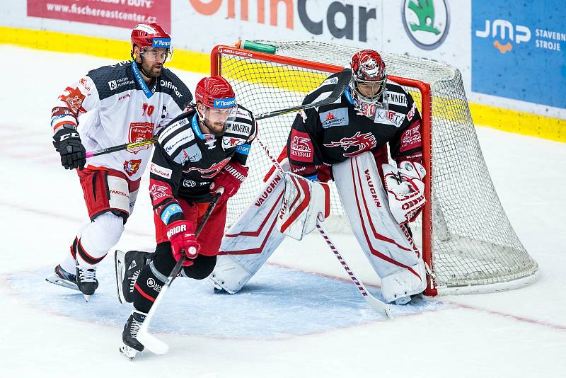 Úvodní utkání čtvrtfinále play off hokejového poháru Generali Česká Cup: Mountfield Hradec Králové - HC Oceláři Třinec