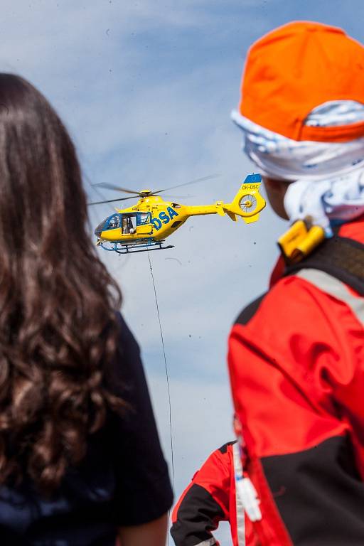 Cvičení složek IZS v rámci Helicopter Show v Hradci Králové.