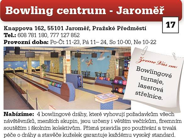 Bowling centrum - Jaroměř