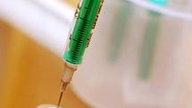 První desítky zdravotníků a pacientů fakultní nemocnice byly 23. listopadu očkovány proti viru prasečí chřipky.