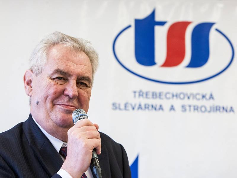 Prezident Miloš Zeman v Třebechovicích pod Orebem.