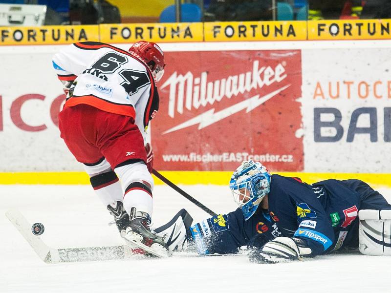 Hokejová extraliga: Mountfield HK - Bílí Tygři Liberec.