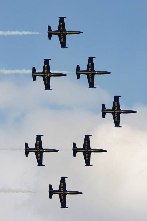 Breitling Jet Team, letoun L-39. International Flying Display v Hradci Králové