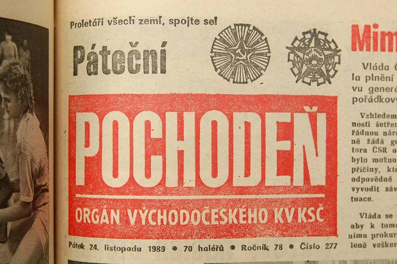 Pochodeň z 24. listopadu 1989.