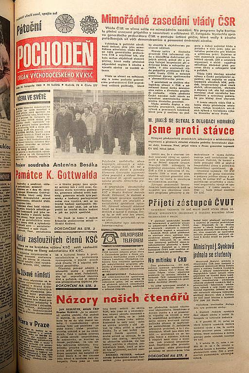 Pochodeň z 24. listopadu 1989.