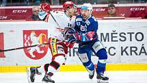 Čtvrtfinále play off hokejové extraligy: Mountfield HK - HC Kometa Brno.