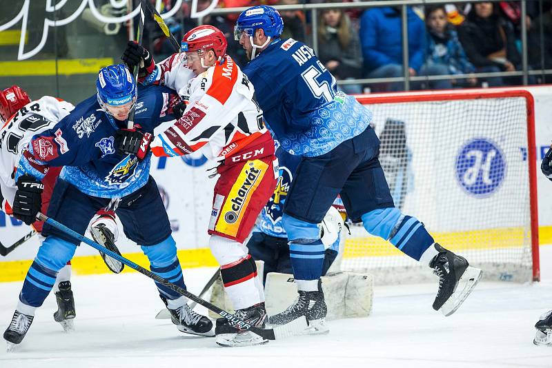 Hokejová extraliga: Mountfield HK - Rytíři Kladno.