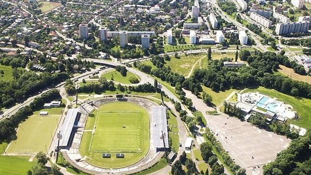 Všesportovní stadion v Hradci Králové.