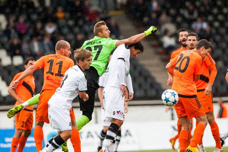 Fotbalová národní liga: FC Hradec Králové - MFK Frýdek-Místek.