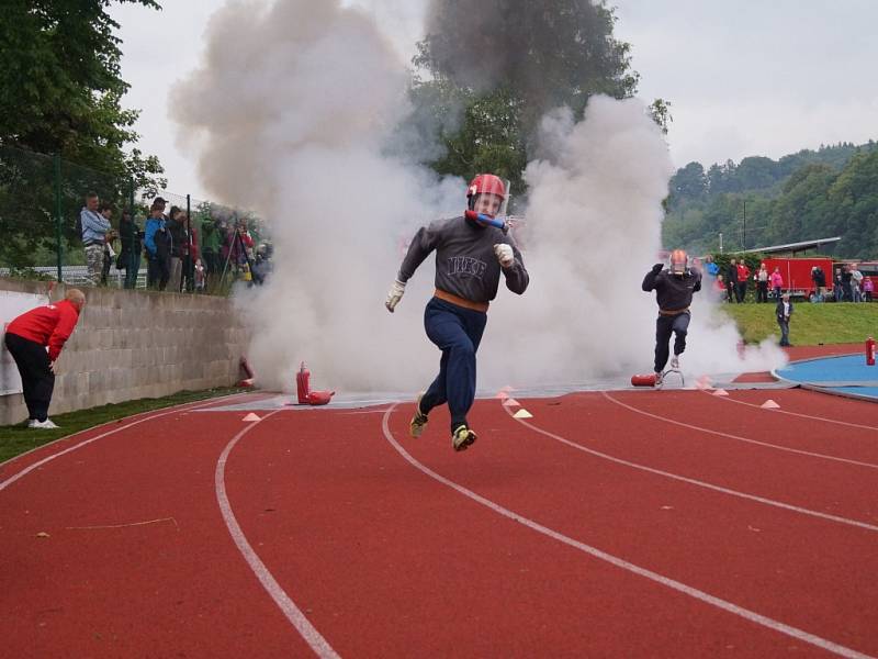 Mistrovství republiky v požárním sportu v Trutnově.