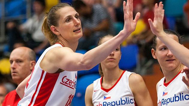 Přípravné utkání basketbalistek v Hradci Králové: Česká republika - Chrovatsko.