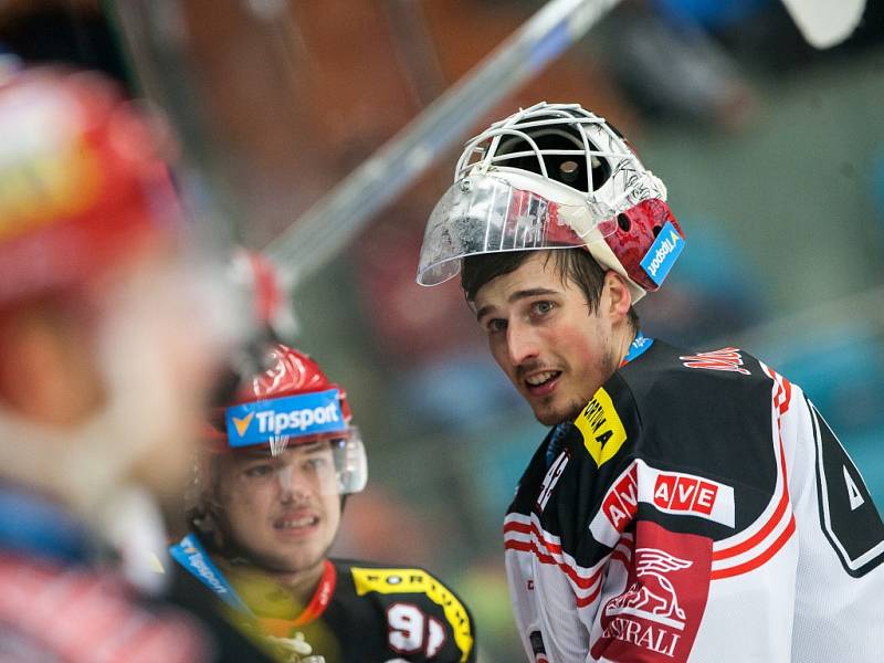 Hokejová extraliga: Mountfield HK - Bílí Tygři Liberec.