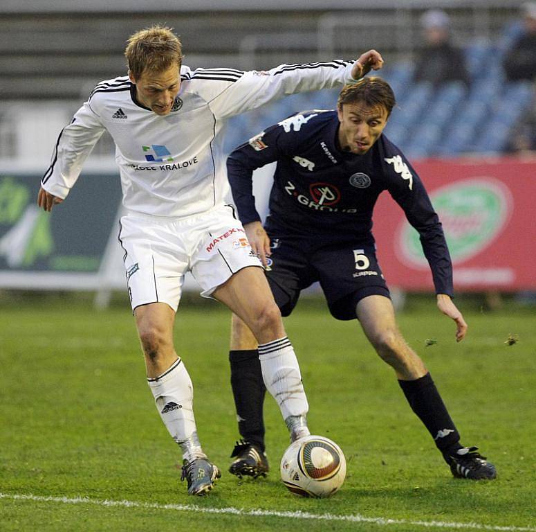 Fotbal, 1. liga: FC Hradec Králové - 1. FC Slovácko. (Neděle 21. listopadu 2010)