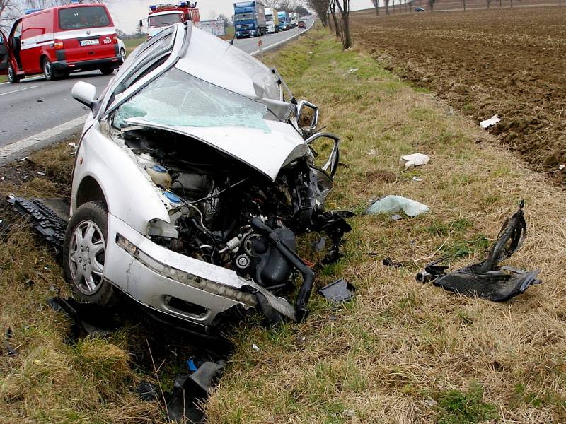 Smrtelná nehoda na silnici I. třídy č. 11 mezi Hřibskem a Vlčkovicemi na Královéhradecku.