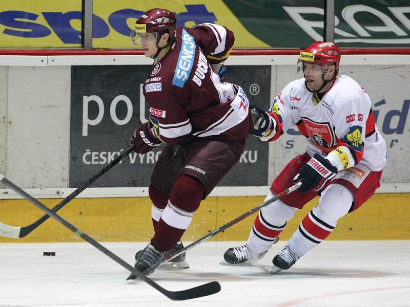 Hokejová extraliga: Mountfield HK - HC Sparta Praha.