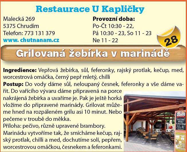 Restaurace U Kapličky - Grilovaná žebírka v marinádě