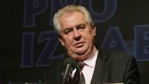 Prezident Miloš Zeman při zahájení Dnů pro Izrael v Hradci Králové.