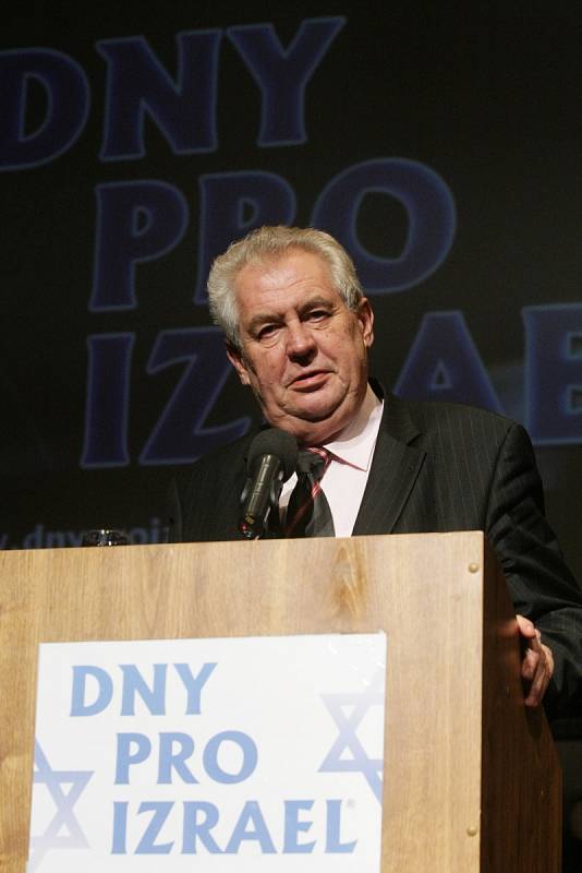 Prezident Miloš Zeman při zahájení Dnů pro Izrael v Hradci Králové.