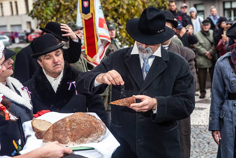 Rekonstrukce příjezdu T. G. Masaryka do Hradce Králové