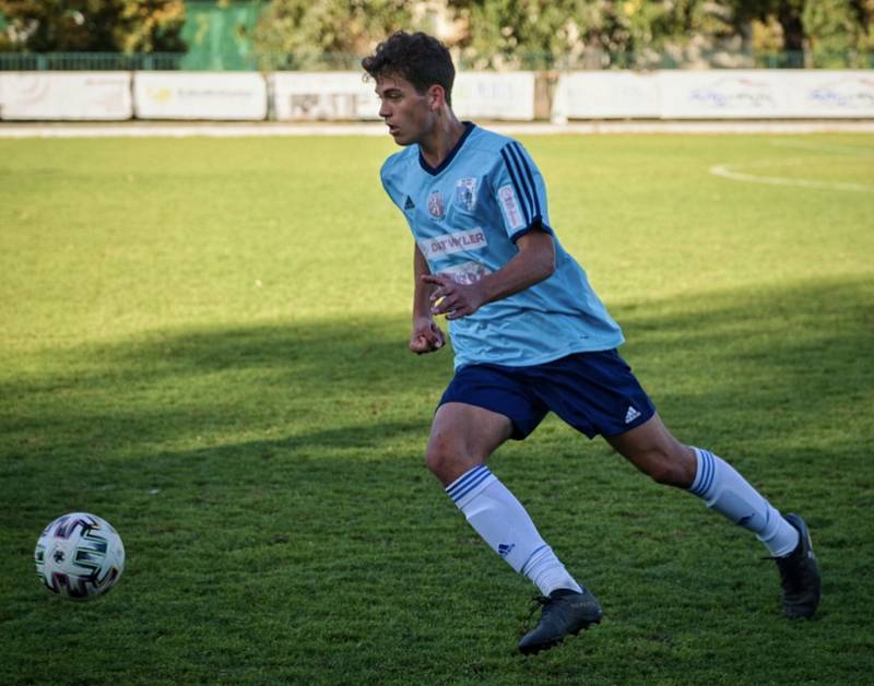 Mladý bydžovský fotbalista Denis Kožíšek.