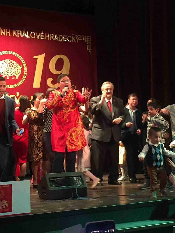 Oslava nového lunárního roku 2019, pořádaná Vietnamci v Hradci Králové.