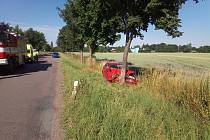 Zraněním skončil i náraz auta do stromu na silnici ze Smiřic do Smržova na Hradecku.