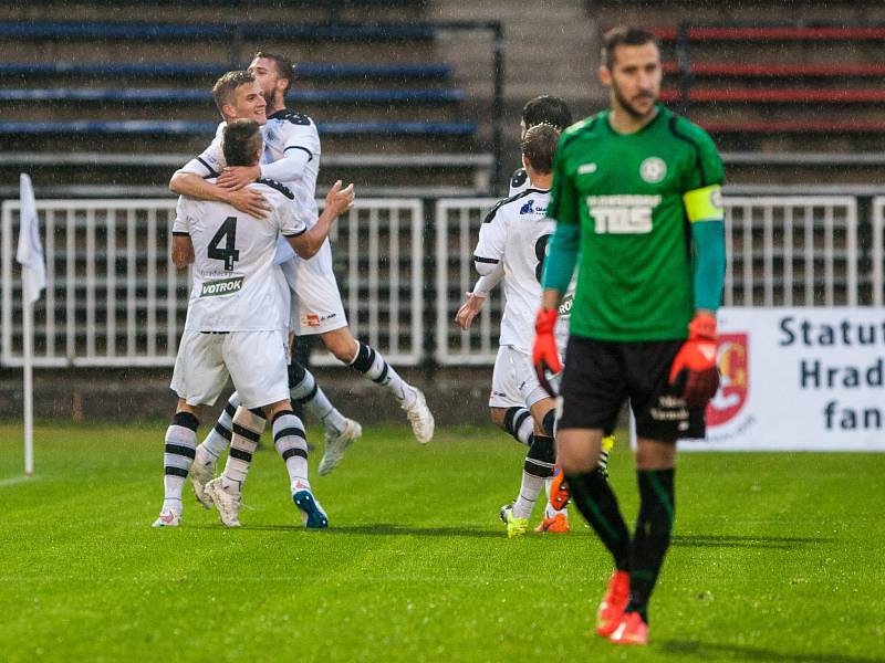 Fotbalová národní liga: FC Hradec Králové - FK Varnsdorf.