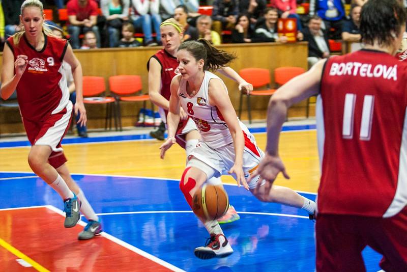 Ženská basketbalová liga - semifinále play off: Sokol Hradec Králové - Basketball Nymburk.