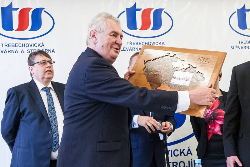 Prezident Miloš Zeman v Třebechovicích pod Orebem.