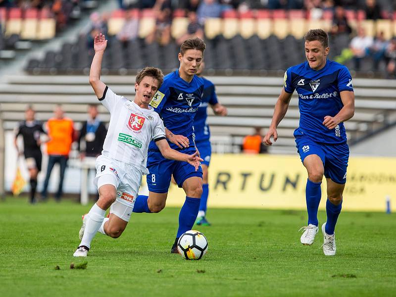 Fotbalová Fortuna národní liga: FC Hradec Králové - FC Sellier & Bellot Vlašim.