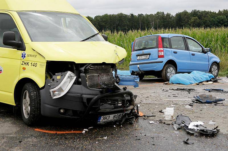 Dva lidské životy si 3. srpna vyžádala dopravní nehoda osobního vozidla a servisního vozu záchranné služby, která se stala po 13 hodině na silnici u obce Lejšovka na Hradecku.