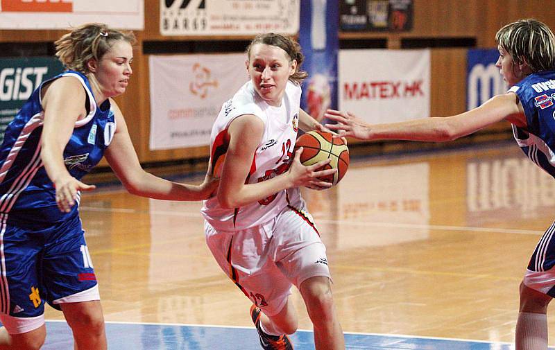 Basketbalistky Hradce Králové během přípravnéího turnaje Velká cena Tepelného hospodářství HK.