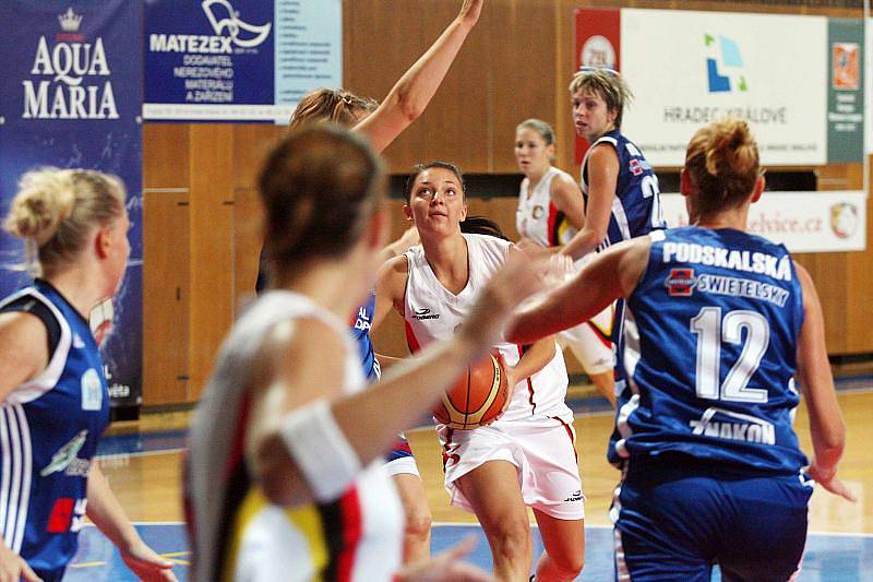 Basketbalistky Hradce Králové během přípravnéího turnaje Velká cena Tepelného hospodářství HK.