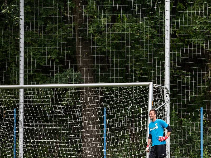 Trénink fotbalistů FC Hradec Králové.