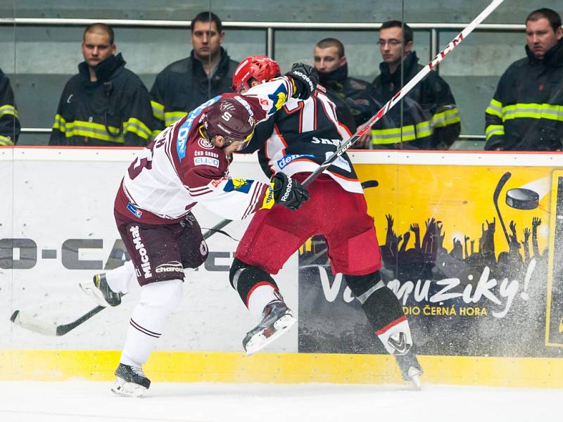 Hokejová extraliga - play off České pojišťovny - 4. zápas čtvrtfinále: Mountfield HK - HC Sparta Praha.