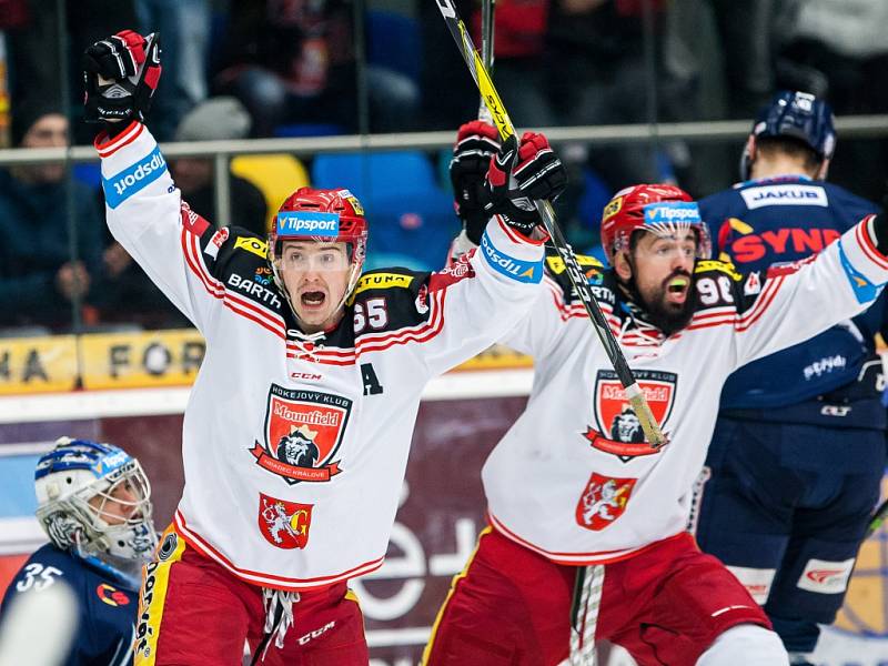 Hokejová extraliga: Mountfield HK - Bílí Tygři Liberec.