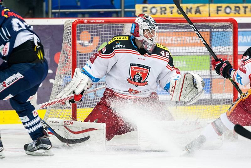 Hokejová extraliga: Mountfield HK - Bílí Tygři Liberec.