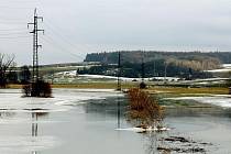Záplavy v Nechanicích (leden 2011).