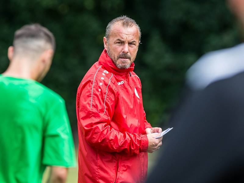 Trénink fotbalistů FC Hradec Králové.