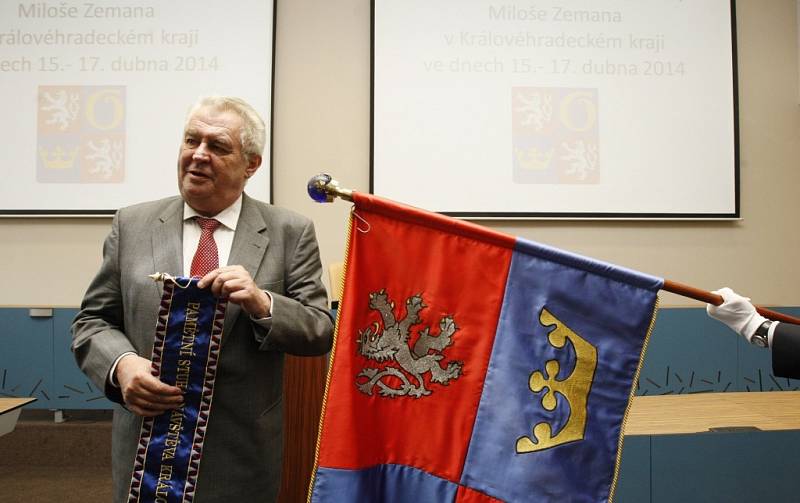 Prezident Miloš Zeman přijel na třídenní návštěvu královéhradeckého kraje.