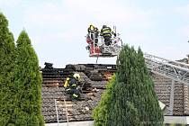 Požár střechy rodinného domu zavinila nedbalost.