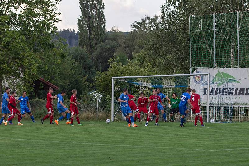 Železnice (v modrém) vs. Libčany 0:1.