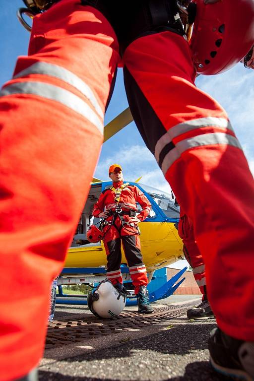 Cvičení složek IZS v rámci Helicopter Show v Hradci Králové.