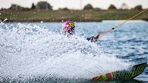 Wakepark na plačické pískovně u Hradce Králové.