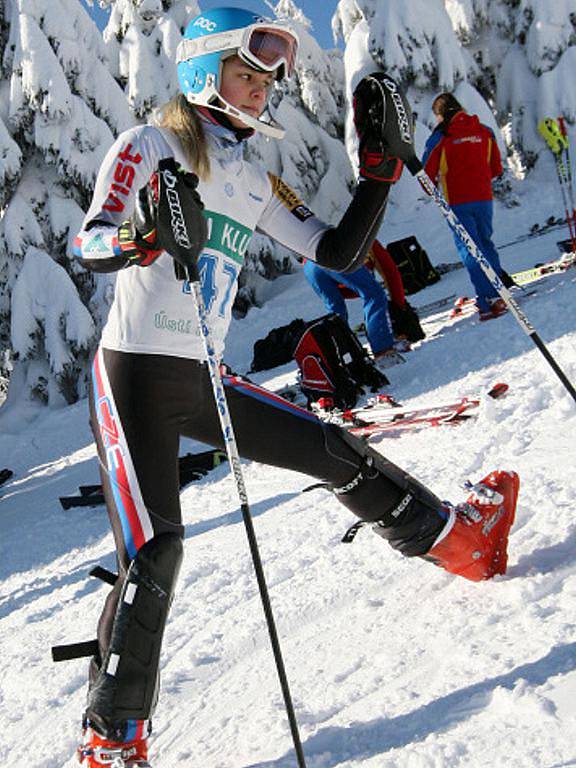 Lyžařské Skiinterkritérium v Říčkách v Orlických horách.